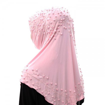 Pink Pearl Hijab